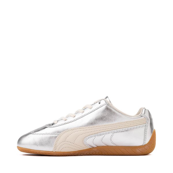 alternate view Womens PUMA Speedcat Metallic Athletic Shoe - Silver / Alpine Snow / GumALT1