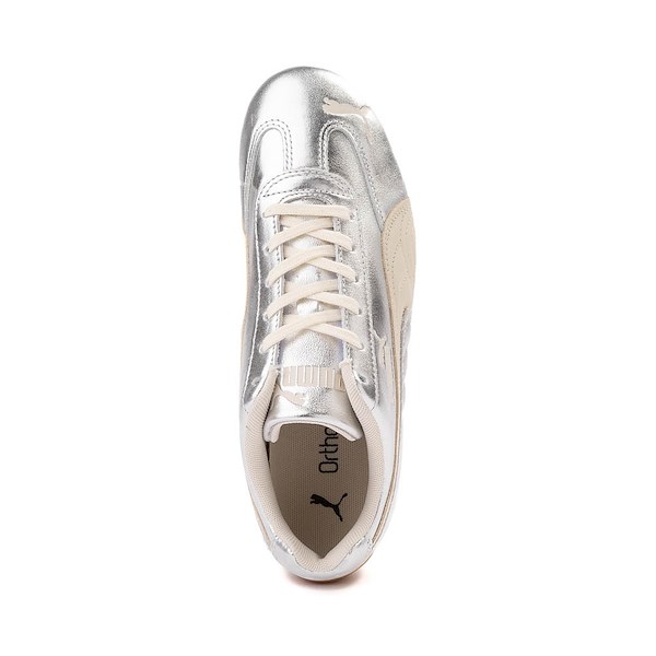 alternate view Womens PUMA Speedcat Metallic Athletic Shoe - Silver / Alpine Snow / GumALT2