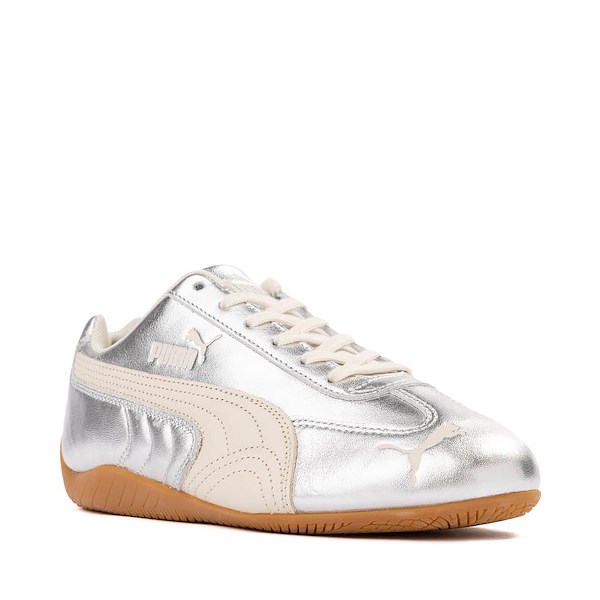 alternate view Womens PUMA Speedcat Metallic Athletic Shoe - Silver / Alpine Snow / GumALT5
