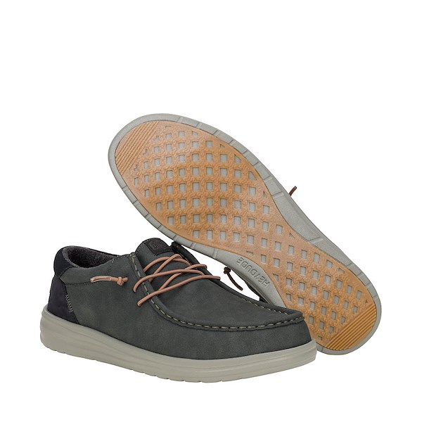 alternate view Mens HEYDUDE Paul Casual Shoe - Black OysterALT3