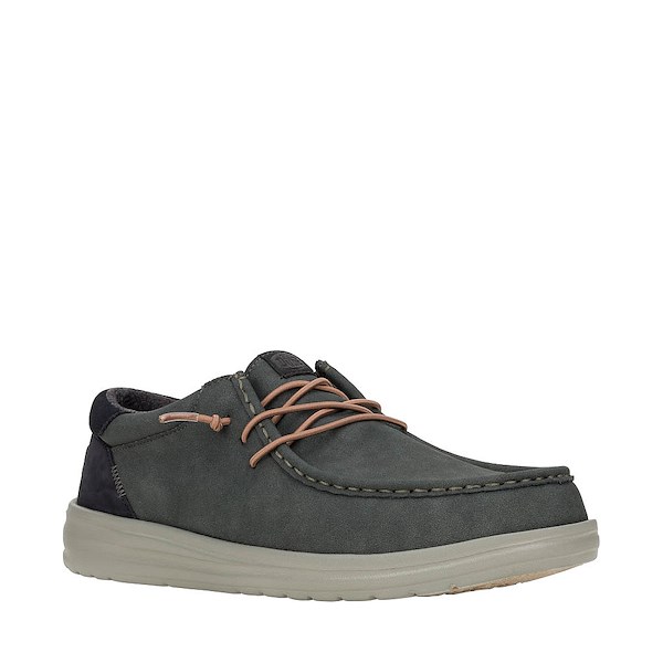 alternate view Mens HEYDUDE Paul Casual Shoe - Black OysterALT5