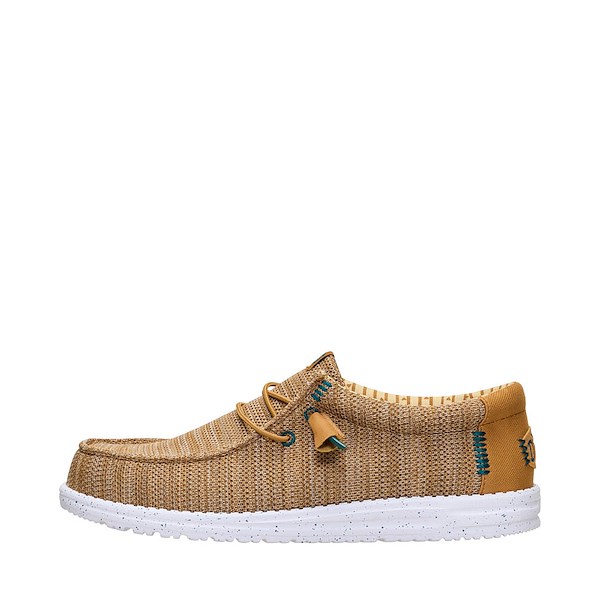 alternate view Mens HEYDUDE Wally Stretch Sox Casual Shoe - Bone BrownALT1