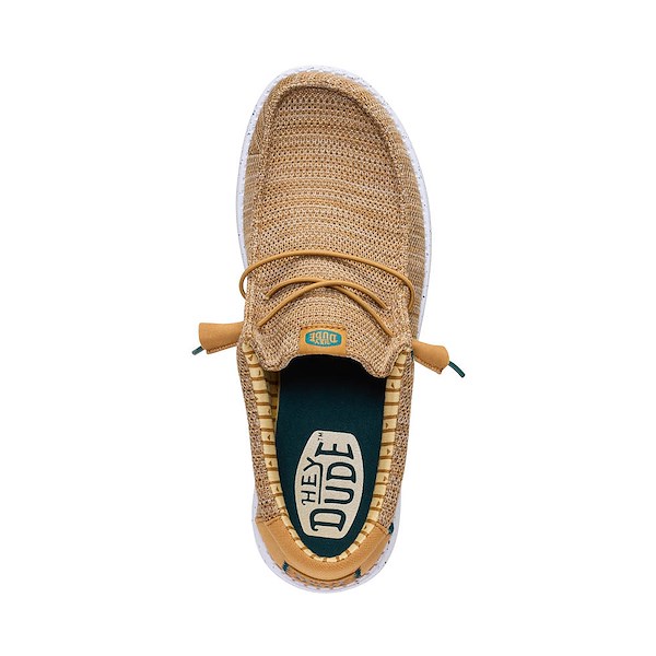 alternate view Mens HEYDUDE Wally Stretch Sox Casual Shoe - Bone BrownALT2