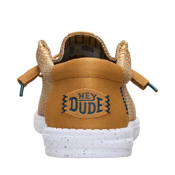 alternate view Mens HEYDUDE Wally Stretch Sox Casual Shoe - Bone BrownALT4