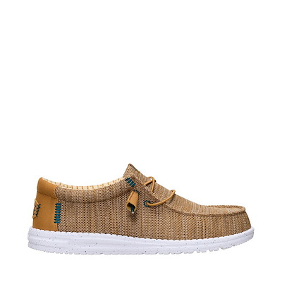 Main view of Mens HEYDUDE Wally Stretch Sox Casual Shoe - Bone Brown