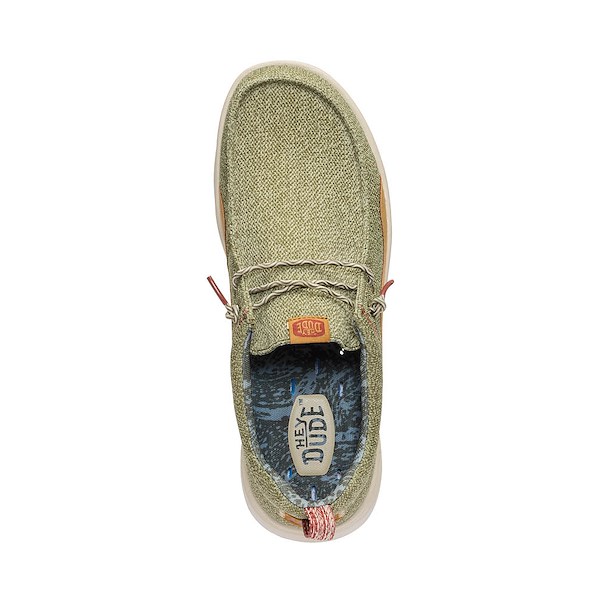 alternate view Mens HEYDUDE Wally Hey2O Mesh Casual Shoe - Burnt OliveALT2