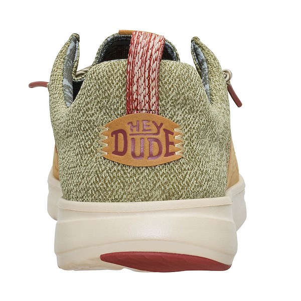 alternate view Mens HEYDUDE Wally Hey2O Mesh Casual Shoe - Burnt OliveALT4