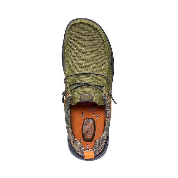 alternate view Mens HEYDUDE Wally Hey2O Realtree Edge Casual Shoe - Army Green / CamoALT2