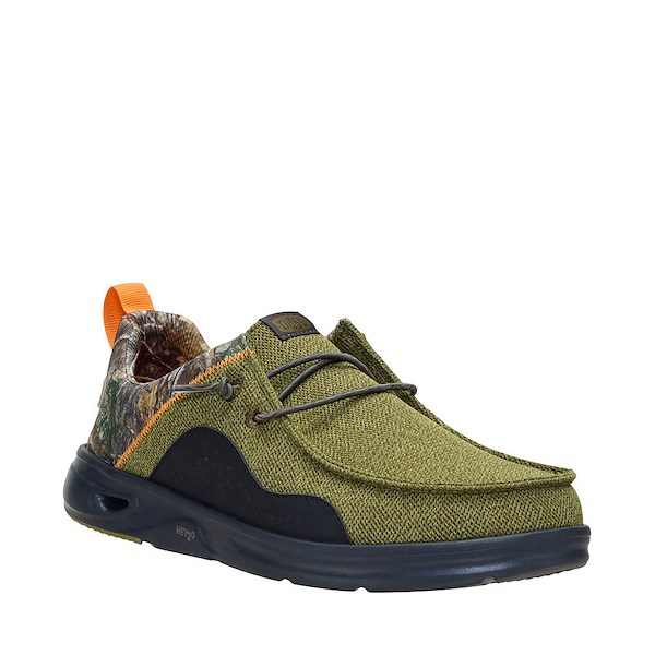 alternate view Mens HEYDUDE Wally Hey2O Realtree Edge Casual Shoe - Army Green / CamoALT5