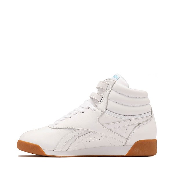 alternate view Womens Reebok Freestyle Hi Athletic Shoe - White / GumALT1