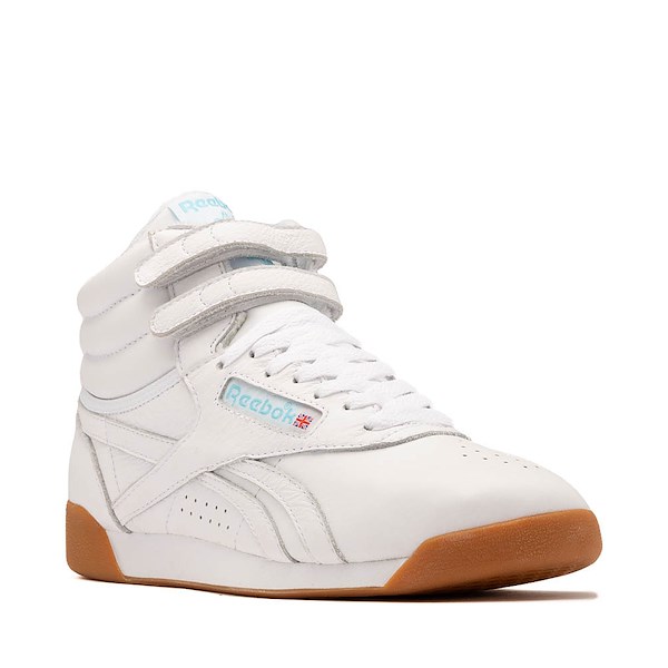 alternate view Womens Reebok Freestyle Hi Athletic Shoe - White / GumALT5