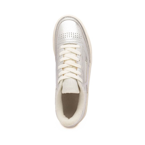 alternate view Womens Reebok Club C 85 Athletic Shoe - Metallic Silver / ChalkALT2