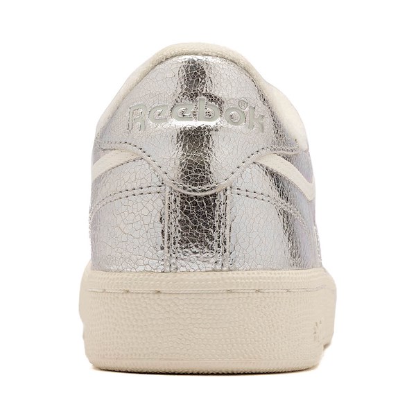 alternate view Womens Reebok Club C 85 Athletic Shoe - Metallic Silver / ChalkALT4
