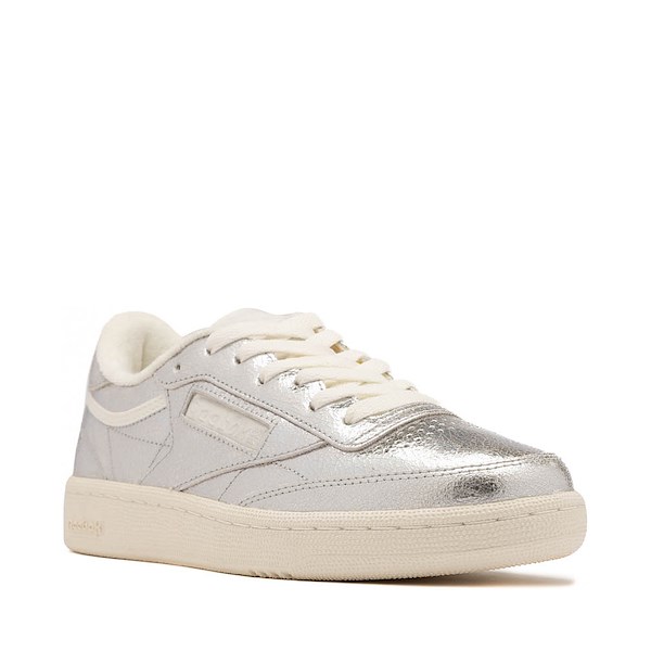 alternate view Womens Reebok Club C 85 Athletic Shoe - Metallic Silver / ChalkALT5