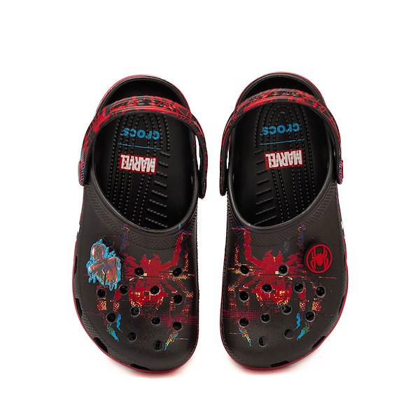 alternate view Spider-Verse Crocs Miles Morales Classic Clog - Little Kid / Big Kid - BlackALT2