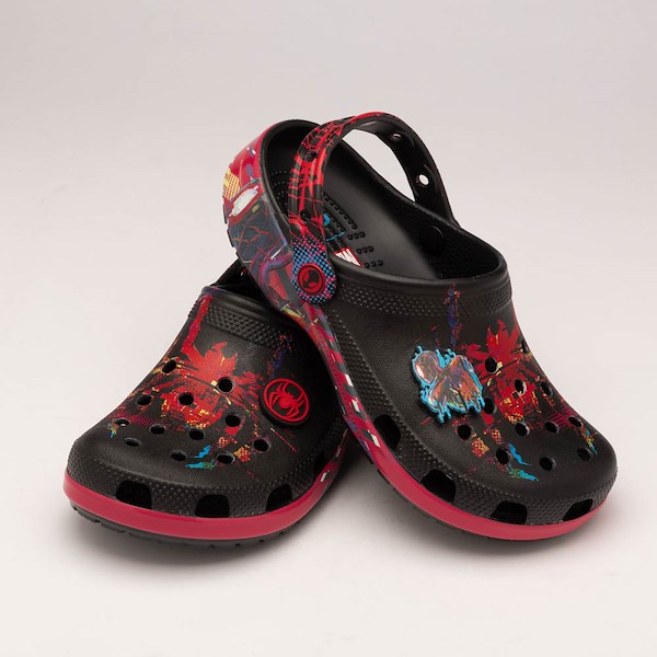 alternate view Spider-Verse Crocs Miles Morales Classic Clog - Little Kid / Big Kid - BlackHERO