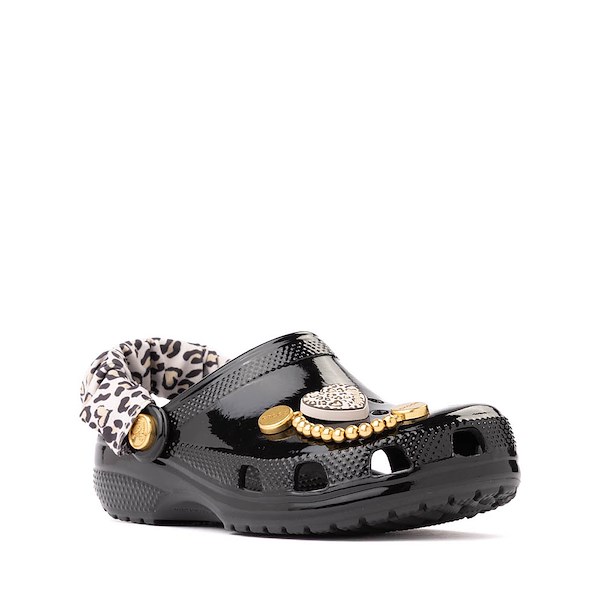 alternate view Crocs Classic High-Shine Leopard Clog - Little Kid / Big Kid - BlackALT5
