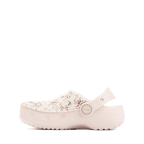 alternate view Crocs Classic Crafted Ditsy Floral Clog - Little Kid / Big Kid - Cocoa Cr&eacute;meALT1