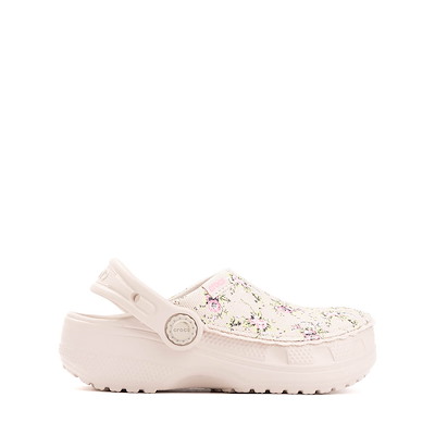 Main view of Crocs Classic Crafted Ditsy Floral Clog - Little Kid / Big Kid - Cocoa Cr&amp;eacute;me