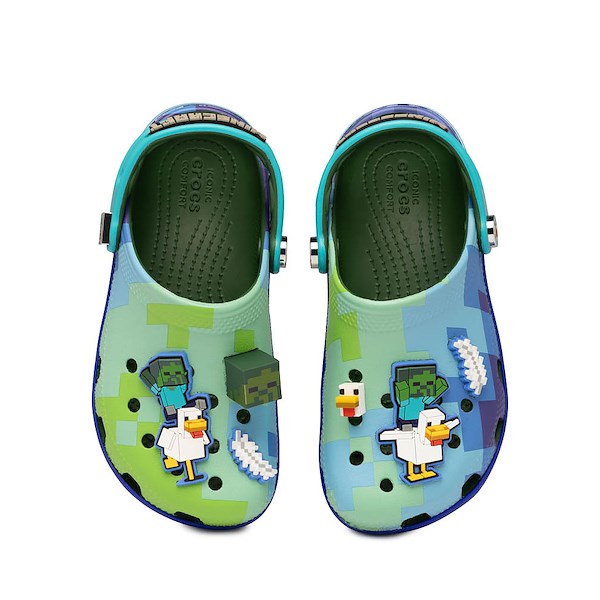 alternate view Minecraft x Crocs Chicken Jockey Classic Clog - Little Kid / Big Kid - MulticolorALT2