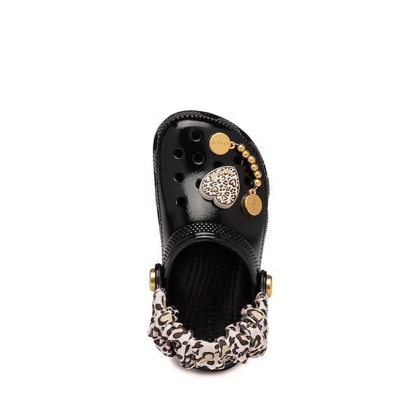 alternate view Crocs Classic High-Shine Leopard Clog - Baby / Toddler - BlackALT2
