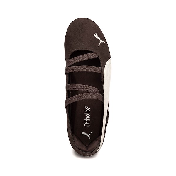 alternate view Womens PUMA Speedcat Ballet Shoe - Dark Chocolate / Warm WhiteALT2