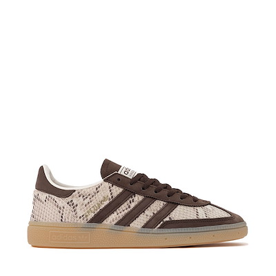Main view of Womens adidas Handball Spezial Athletic Shoe - Cream White / Dark Brown / Gold Metallic