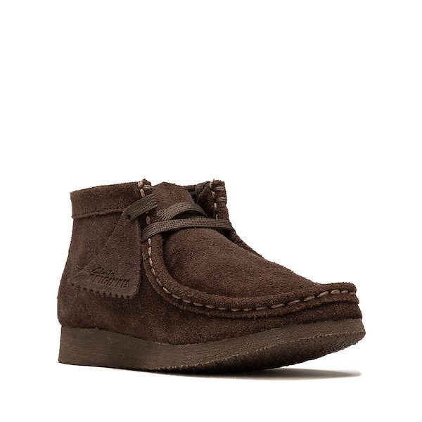 alternate view Clarks Wallabee Boot - Little Kid - Chocolate Suede MonochromeALT5