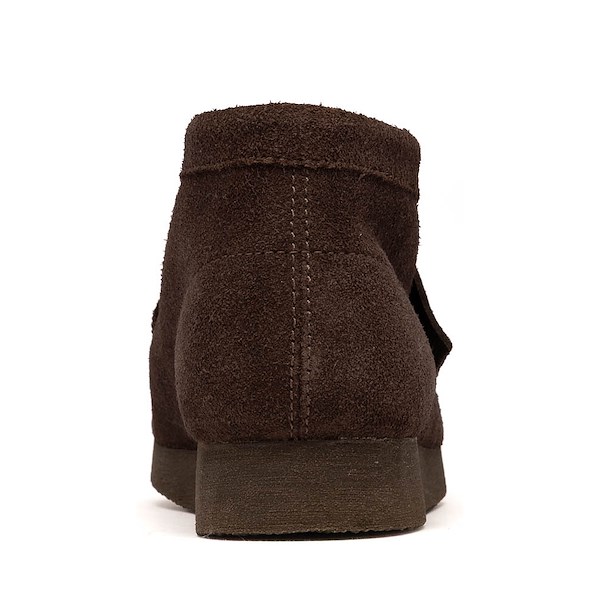 alternate view Clarks Wallabee Boot - Big Kid - Chocolate Suede MonochromeALT4