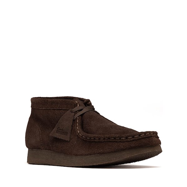 alternate view Clarks Wallabee Boot - Big Kid - Chocolate Suede MonochromeALT5