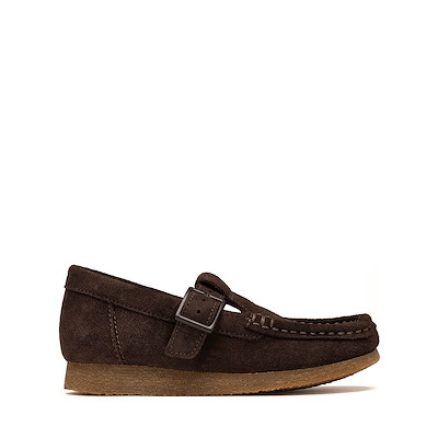 Main view of Clarks Wallabee Evo T-Bar Mocassin - Little Kid - Chocolate