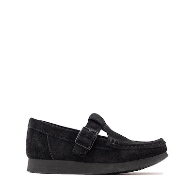 Main view of Clarks Wallabee Evo T-Bar Mocassin - Little Kid - Black