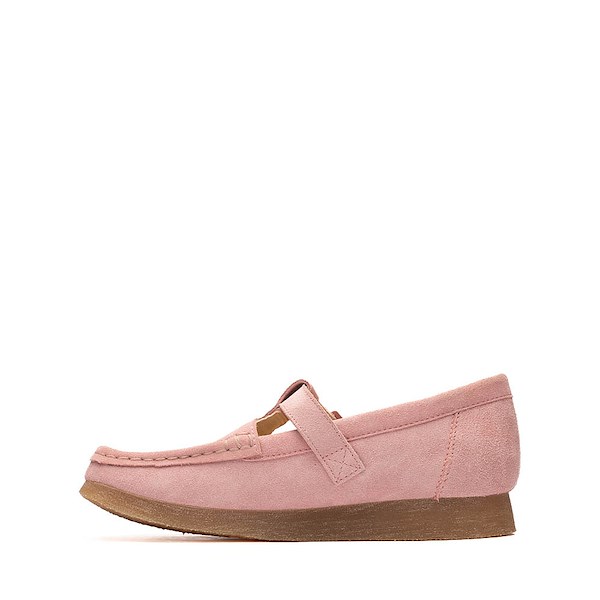 alternate view Clarks Wallabee Evo T-Bar Mocassin - Big Kid - Dusty PinkALT1