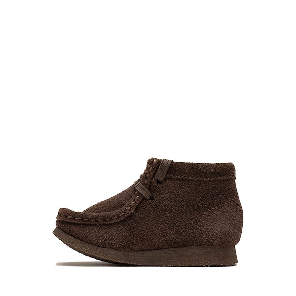 alternate view Clarks Wallabee Boot - Toddler - Chocolate Suede MonochromeALT1