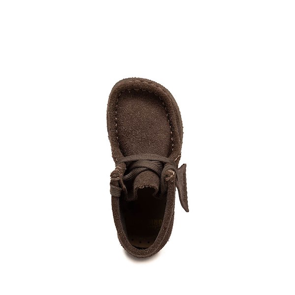 alternate view Clarks Wallabee Boot - Toddler - Chocolate Suede MonochromeALT2