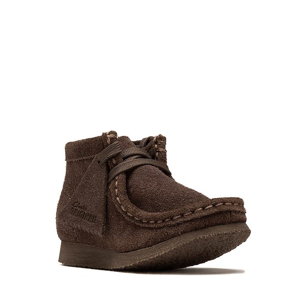 alternate view Clarks Wallabee Boot - Toddler - Chocolate Suede MonochromeALT5