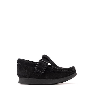 Main view of Clarks Wallabee Evo T-Bar Mocassin - Toddler - Black