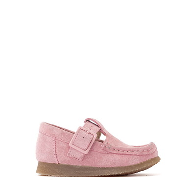 Main view of Clarks Wallabee Evo T-Bar Mocassin - Toddler - Dusty Pink