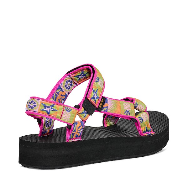 alternate view Womens Teva Midform Universal Sandal - Vacation Neon SpringALT4