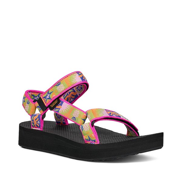 alternate view Womens Teva Midform Universal Sandal - Vacation Neon SpringALT5