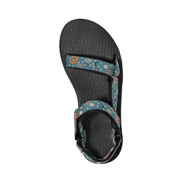 alternate view Womens Teva Original Universal Sandal - Astronomy Blue Opal / Pale Lime YellowALT2