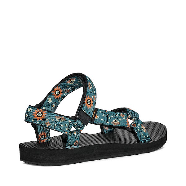 alternate view Womens Teva Original Universal Sandal - Astronomy Blue Opal / Pale Lime YellowALT4