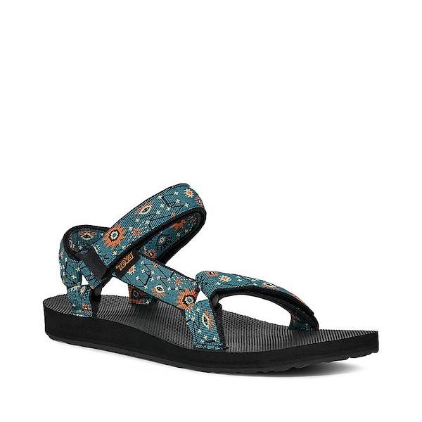 alternate view Womens Teva Original Universal Sandal - Astronomy Blue Opal / Pale Lime YellowALT5