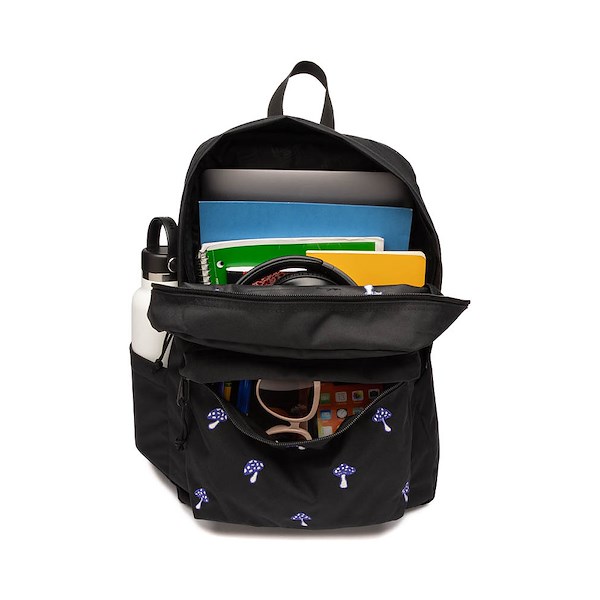 alternate view JanSport SuperBreak Plus Backpack - Embroidered Shrooms BlackALT1