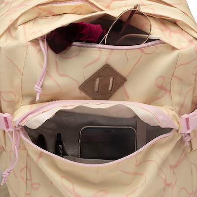 jansport backpack brown and pink Right Pack plus a sleeve for a 15 inch laptop and synthetic leather base JanSport Central Adaptive Backpack -