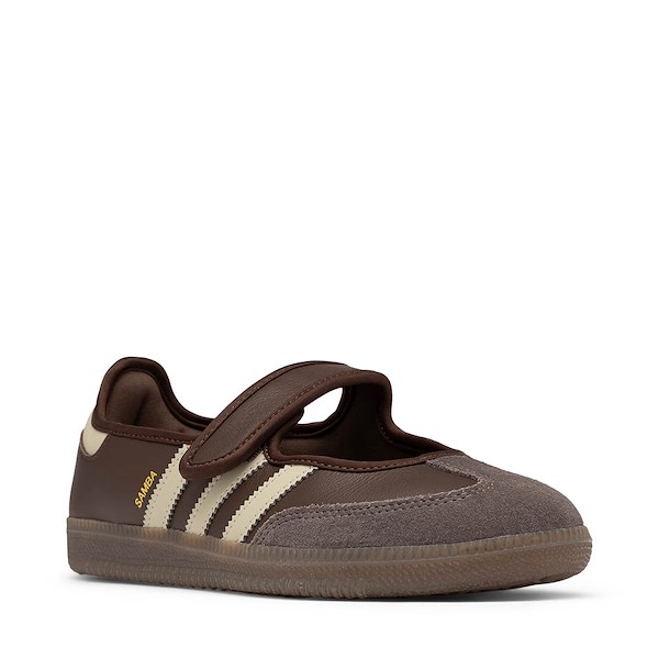 alternate view Womens adidas Samba Jane Athletic Shoe - Brown / Putty Grey / Gold MetallicALT5