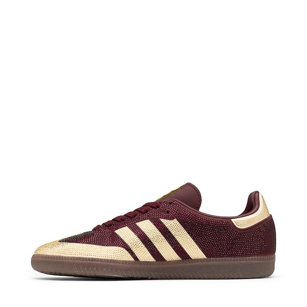 alternate view Womens adidas Samba OG Rhinestone Athletic Shoe - Maroon / Warm Vanilla / Gum 5ALT1