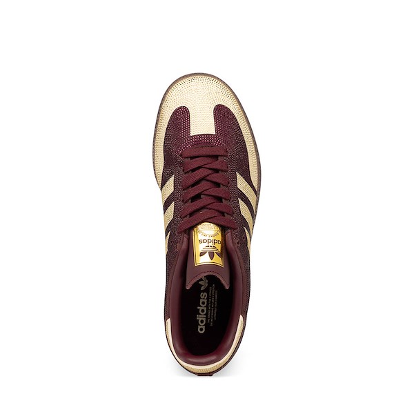 alternate view Womens adidas Samba OG Rhinestone Athletic Shoe - Maroon / Warm Vanilla / Gum 5ALT2