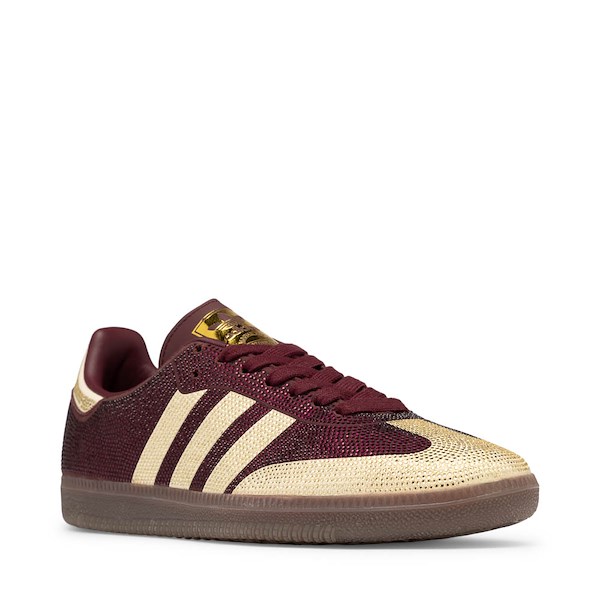 alternate view Womens adidas Samba OG Rhinestone Athletic Shoe - Maroon / Warm Vanilla / Gum 5ALT5