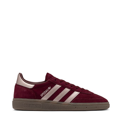 Main view of Womens adidas Handball Spezial Athletic Shoe - Maroon / Vapor Gray Metallic / Gum